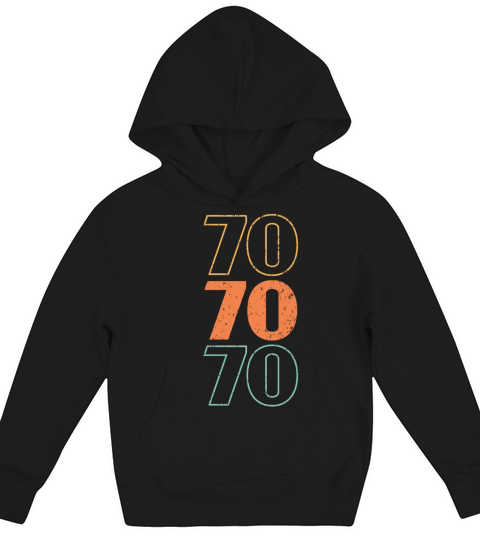 Retro 70s 1970 Vintage Seventies Party 1970s Kids Hoodie