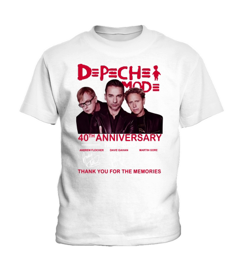 Depeche Mode 40th anniversary 1980 2020 signatures thank you for the memories shirt Kids T-Shirt