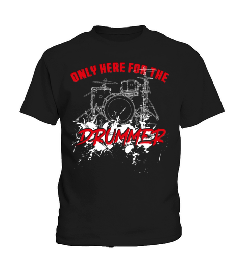 Drummer Drum Set Girl Girlfriend Kids T-Shirt