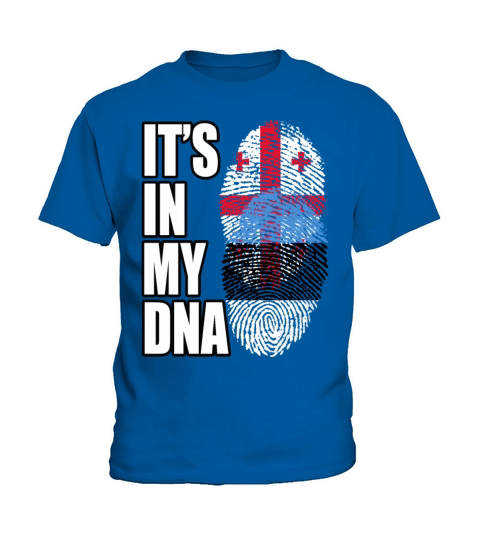 Georgian And Estonian Mix Heritage DNA Flag Kids T-Shirt
