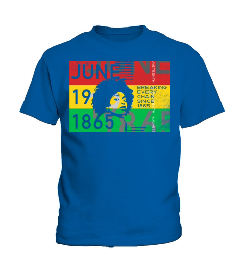 June 19 Stripes Color Black Juneteenth Vintage Kids T-Shirt