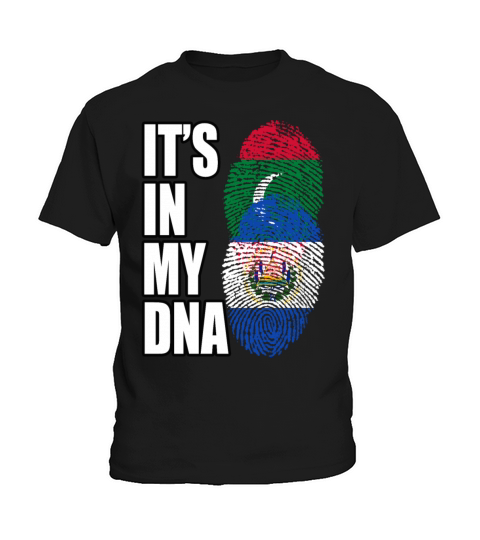 Maldivian And Salvadoran Mix Heritage DNA Flag Kids T-Shirt