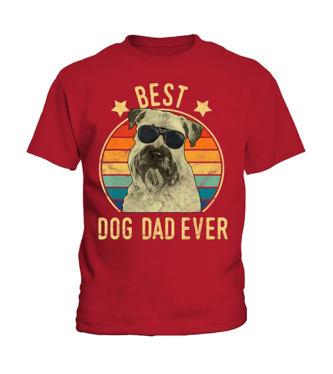 Mens Best Dog Dad Ever Soft Coated Wheaten Terrier Fathers Day T-Shirt Kids T-Shirt
