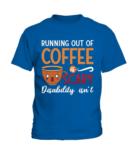 Mental Health Running Out Of Coffee Scary Anxiety Kids T-Shirt