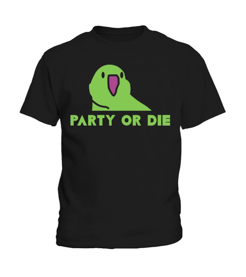 PARTY OR DIE - Green Party Parrot T-Shirt Kids T-Shirt