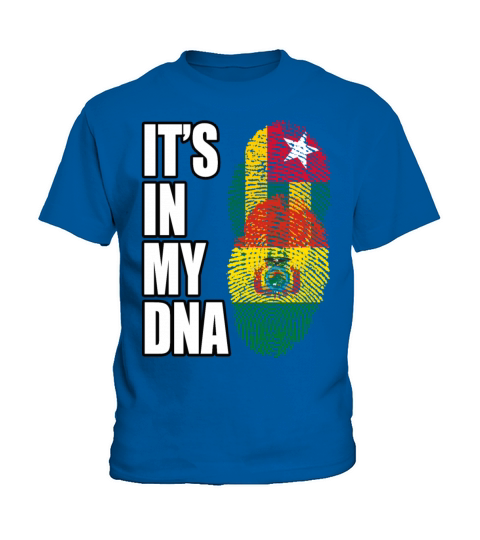Togolese And Bolivian Mix Heritage DNA Flag Kids T-Shirt