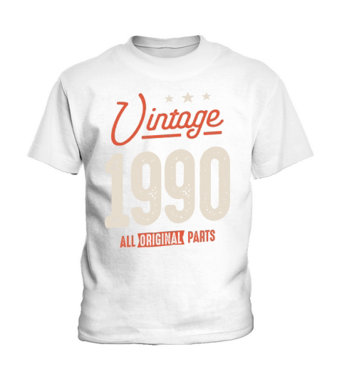 Vintage Born in 1990 - 32nd Birthday Retro Kids T-Shirt