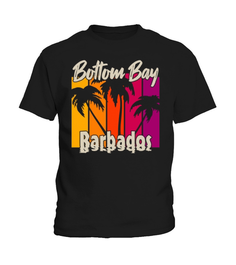 Vintage Bottom Bay Barbados Sunset Kids T-Shirt