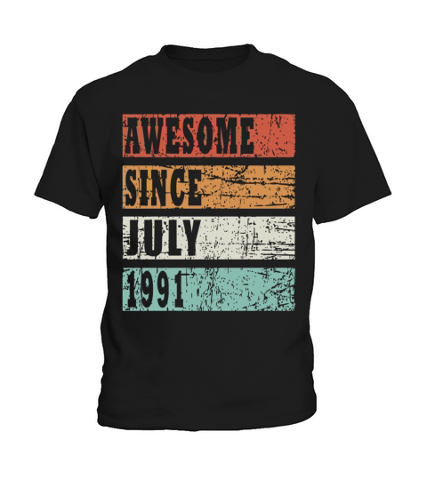 Vintage gift idea born July 1991 Kids T-Shirt
