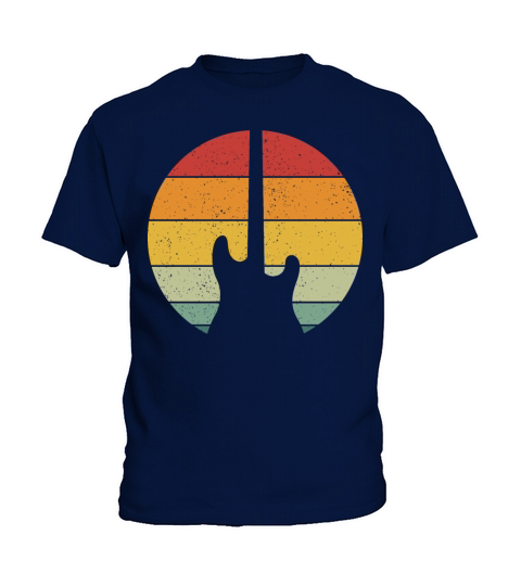 Vintage Retro Electric Guitar Vintage Music Kids T-Shirt