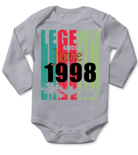 1998 vintage born in June gift Long Sleeve Baby One-Piece