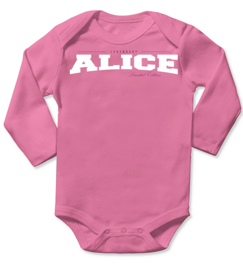 Alice Name Limited Edition Funny Retro Vintage 80s Long Sleeve Baby One-Piece