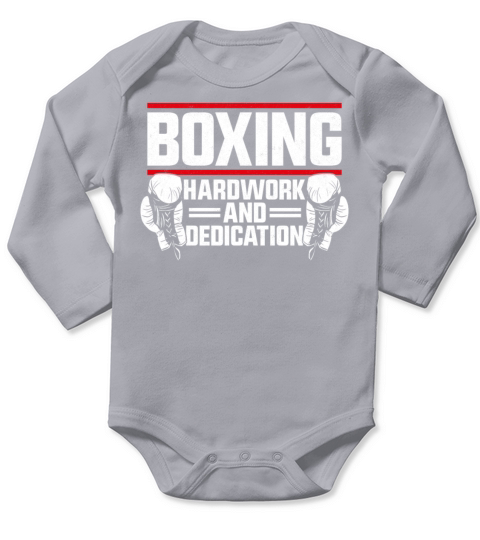 Boxing Vintage Boxing Hard Work Long Sleeve Baby One-Piece
