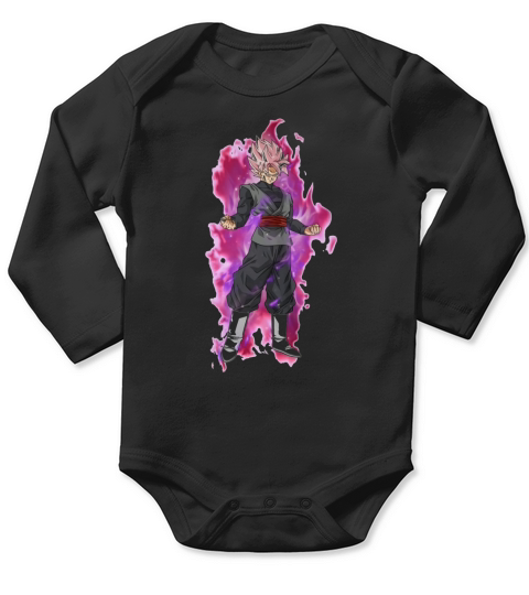 Dragon Ball Super - T-shirt Goku Rose Noire CHEMISE Long Sleeve Baby One-Piece