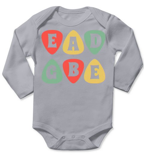 EADGBE Guitar Tuning - Vintage Musician Guitarist Long Sleeve Baby One-Piece