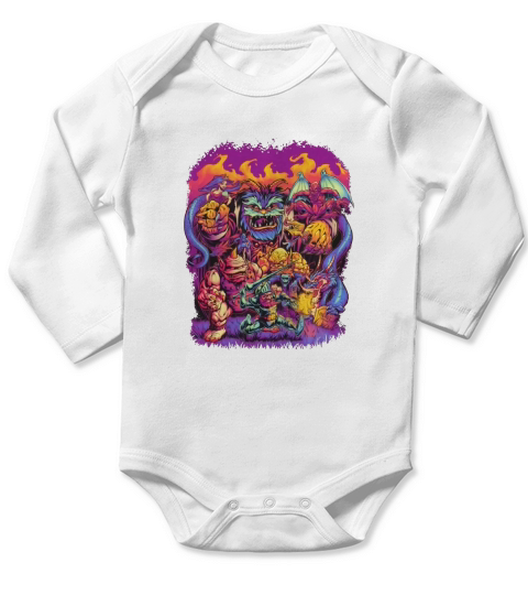 GHOSTS N Long Sleeve Baby One-Piece