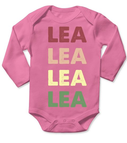 Lea Shirt - Funny Vintage Personalized Lea Long Sleeve Baby One-Piece
