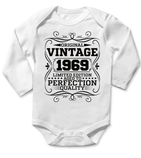 Vintage 1969 Original Limited Edition Long Sleeve Baby One-Piece