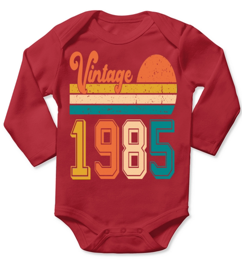 Vintage 1985 birthday gift Long Sleeve Baby One-Piece