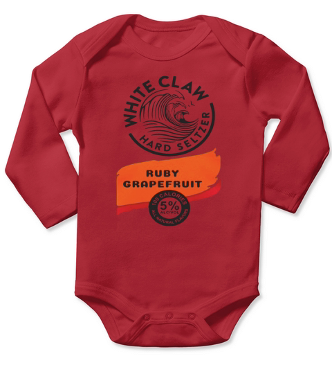 White claw Hard seltzer Ruby Grapefruit Halloween Costume shirt - Baby Onesie Long Sleeve Baby One-Piece