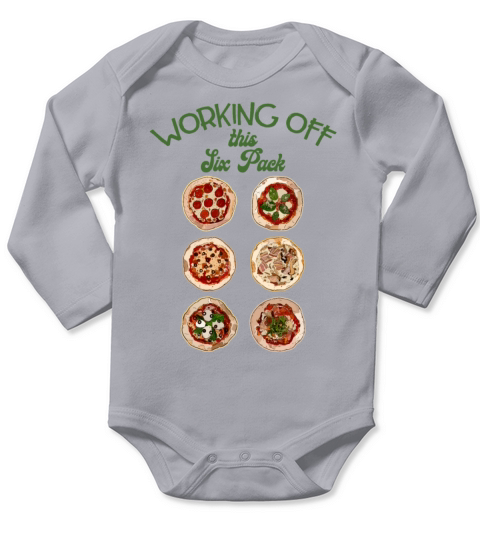 Working Of This Six Pack California style Pizza Long Sleeve Baby One-Piece
