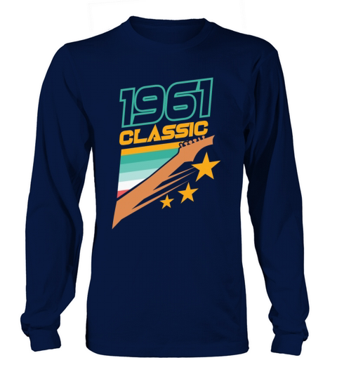 1961 Classic Vintage 60th Birthday Guitarist Bday Long sleeved Unisex