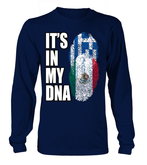 Greek And Mexican Mix Heritage DNA Flag Long sleeved Unisex