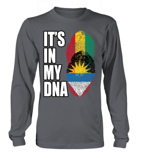 Guinean And Antiguan Mix Heritage DNA Flag Long sleeved Unisex