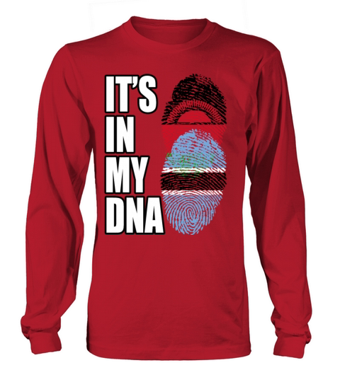 Malawian And Botswanan Mix Heritage DNA Flag Long sleeved Unisex