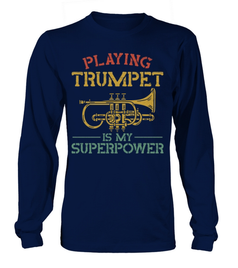Trumpet Player Vintage Playing Long sleeved Unisex