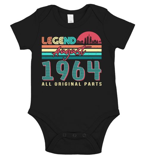1964 August Everything Original Short Sleeve Baby One-Piece