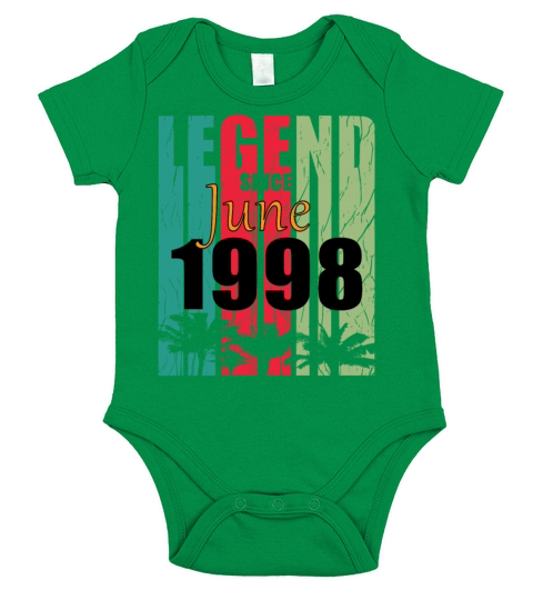 1998 vintage born in June gift Short Sleeve Baby One-Piece