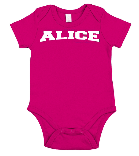 Alice Name Limited Edition Funny Retro Vintage 80s Short Sleeve Baby One-Piece