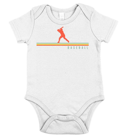 Baseball Fan Retro Vintage Batter Short Sleeve Baby One-Piece
