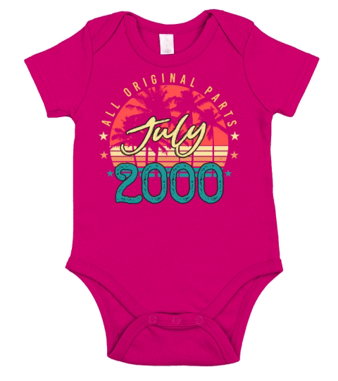 Best Vintage July 2000 Short Sleeve Baby One-Piece
