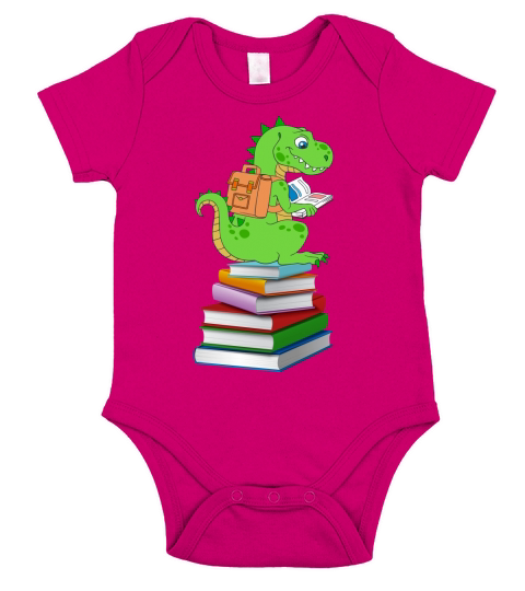 Book dinosaur Short Sleeve Baby One-Piece