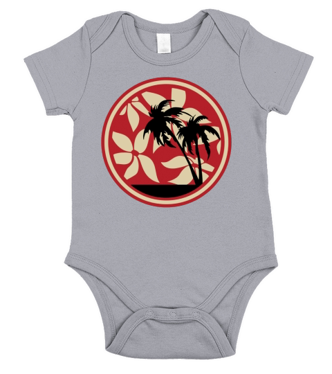 Bright blue palms Eco-Friendly Tees Short Sleeve Baby One-Piece