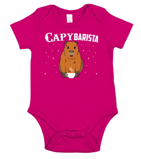 Capybarista - Funny Coffee Lover Rodent Capybara Short Sleeve Baby One-Piece