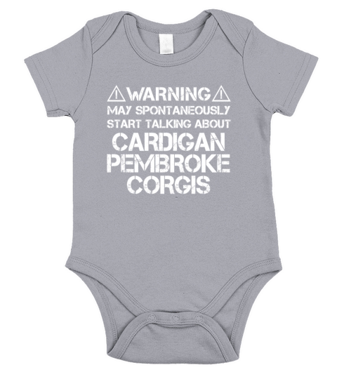Cardigan Pembroke Corgi Warning Short Sleeve Baby One-Piece