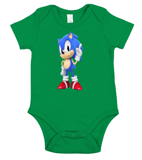Classic sonic from sonic mania Short Sleeve Baby One-Piece
