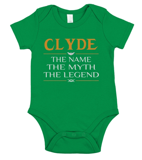 Clyde Legend Name Clyde  TeeForClyde Short Sleeve Baby One-Piece
