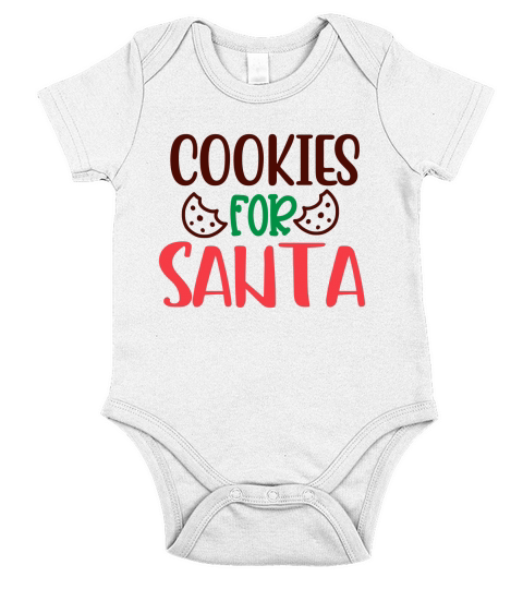 cookies for santa 01 Short Sleeve Baby One-Piece
