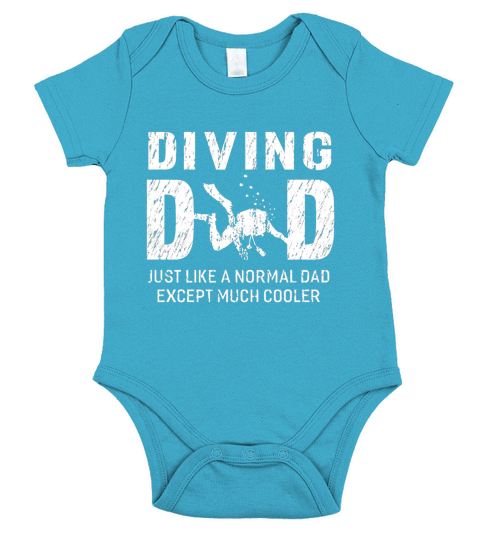 Diving Dad Gifts For Father Scuba Short Sleeve Baby One-Piece