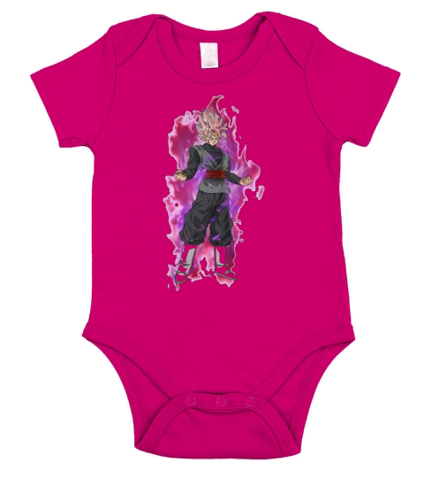 Dragon Ball Super - T-shirt Goku Rose Noire CHEMISE Short Sleeve Baby One-Piece