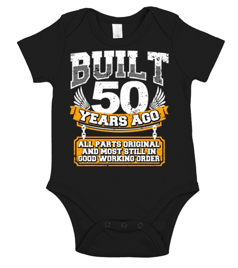 Funny 50th Birthday Shirt Saying Age 50 Year Joke Short Sleeve Baby One-Piece