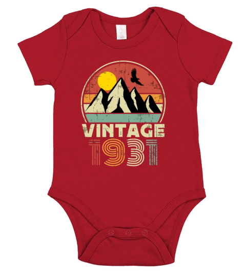 Funny Birthday Born in 1931 Limited Edition Short Sleeve Baby One-Piece