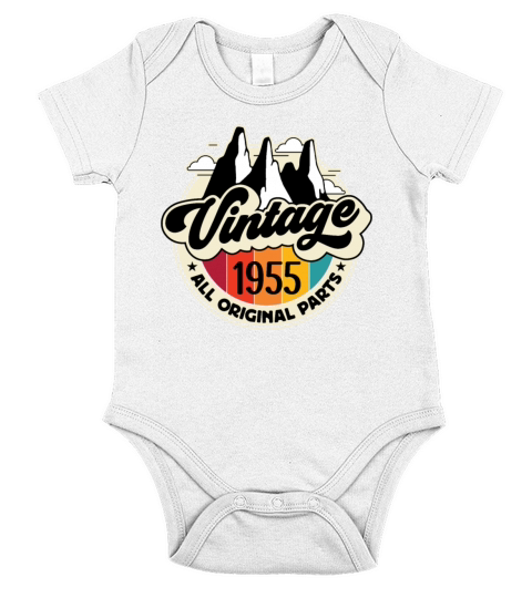 Funny Birthday Born in 1955 Limited Edition Short Sleeve Baby One-Piece