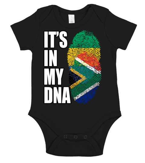 Gambian And South African Mix Heritage DNA Flag Short Sleeve Baby One-Piece