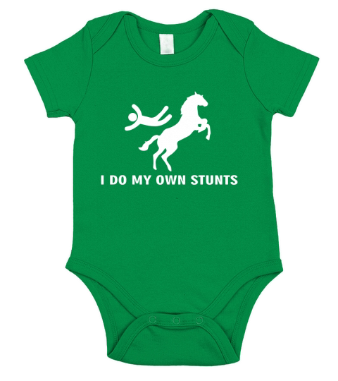 HORSE - I DO MY OWN STUNTS Short Sleeve Baby One-Piece