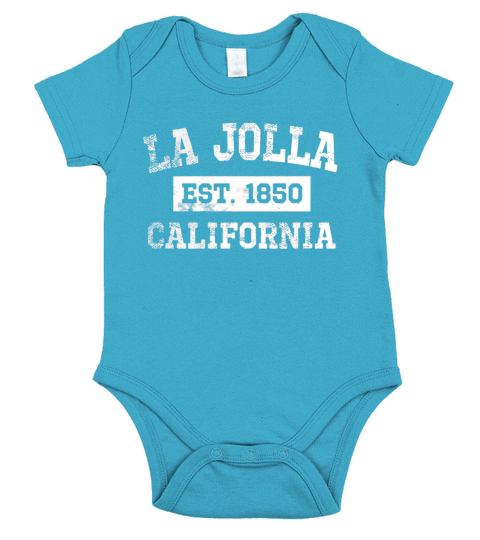 La Jolla California T Shirt Est. 1850 Distressed Short Sleeve Baby One-Piece